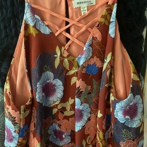 Monteau cross tank blouse